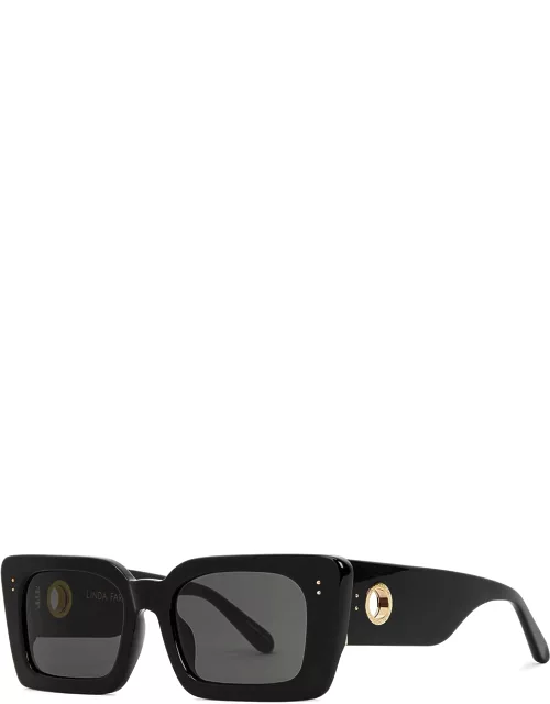 Linda Farrow Luxe Nieve Black Square-frame Sunglasses - One
