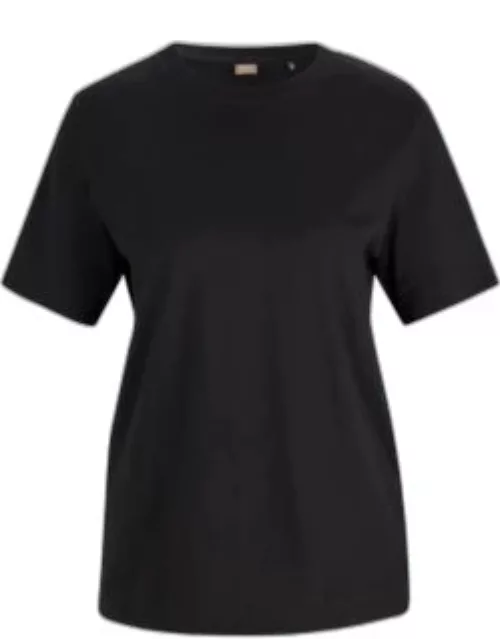 Relaxed-fit T-shirt in organic-cotton jersey- Black Women's T-Shirt