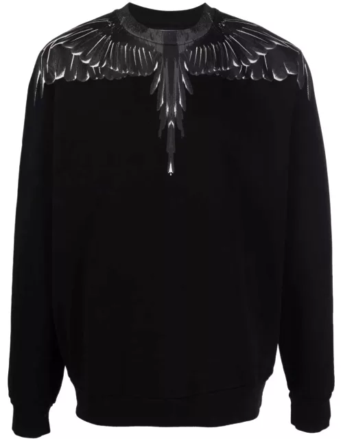 MARCELO BURLON Icon Wings Regular Sweatshirt Black/Black