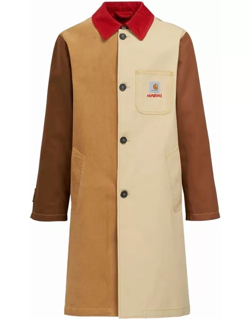 Marni colour-block single-breasted coat