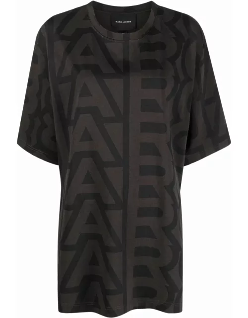 MARC JACOBS WOMEN Monogram Big T-Shirt Black/Charcoa