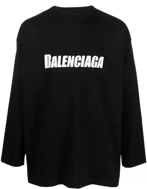 Balenciaga logo-print long-sleeved T-shirt