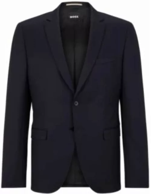 Single-breasted jacket in virgin-wool serge- Dark Blue Men's Sport Coat