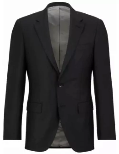 Single-breasted jacket in stretch wool- Light Grey Men's Sport Coat
