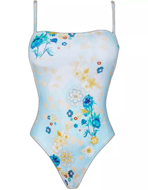 Women One-piece Swimsuit Belle Des Champs - Swimming Trunk - Facette - Blue