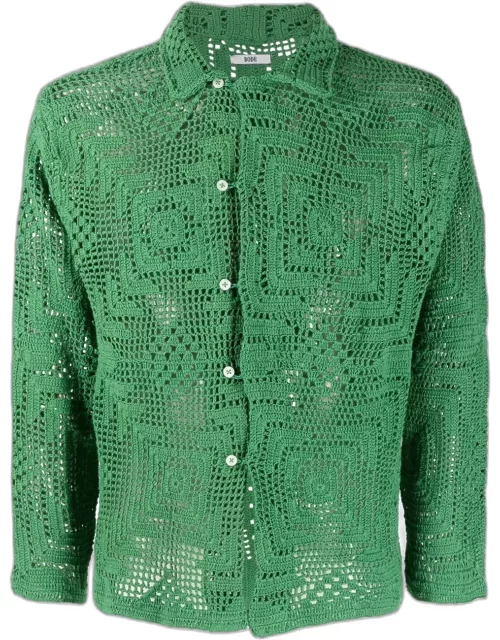 BODE crochet-design button jacket