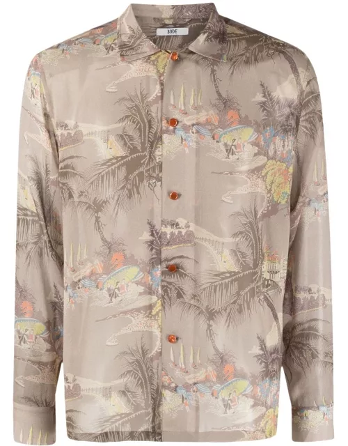 BODE all-over graphic-print shirt