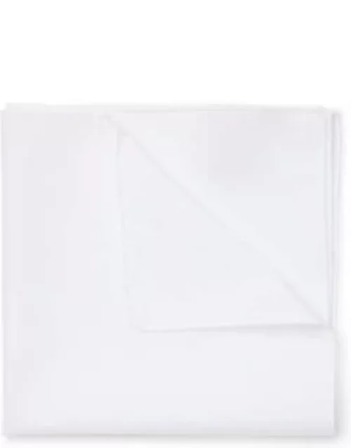 Italian-made pocket square in easy-iron cotton- White Men's Pocket Square