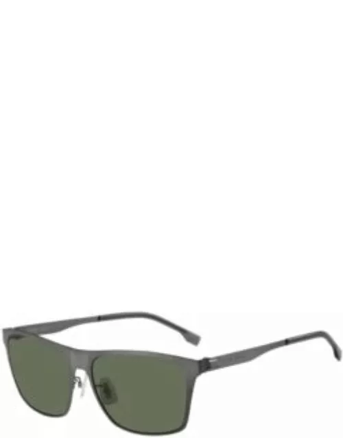Grey-metal sunglasses with logo detail Men's Eyewear