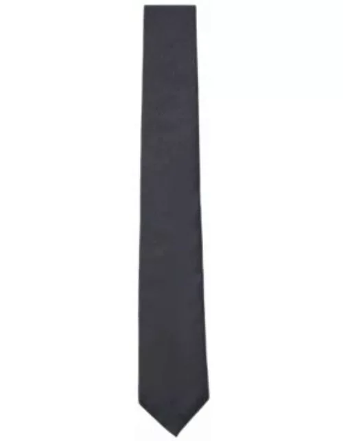 Formal tie in silk jacquard- Black Men's Tie