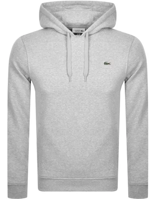 Lacoste Logo Pullover Hoodie Grey