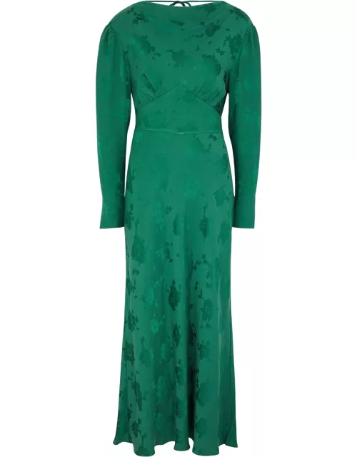 Rixo Ginger Floral-jacquard Dress - Green