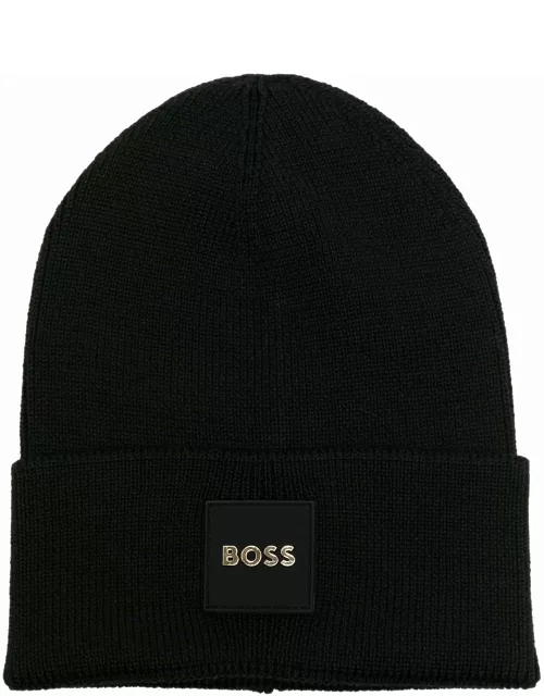 BOSS Beanie Hat Black
