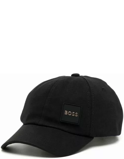 BOSS Logo-patch Detail Baseball Cap Black