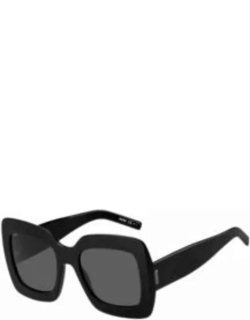 Black-acetate sunglasses with signature hardware Women's Eyewear