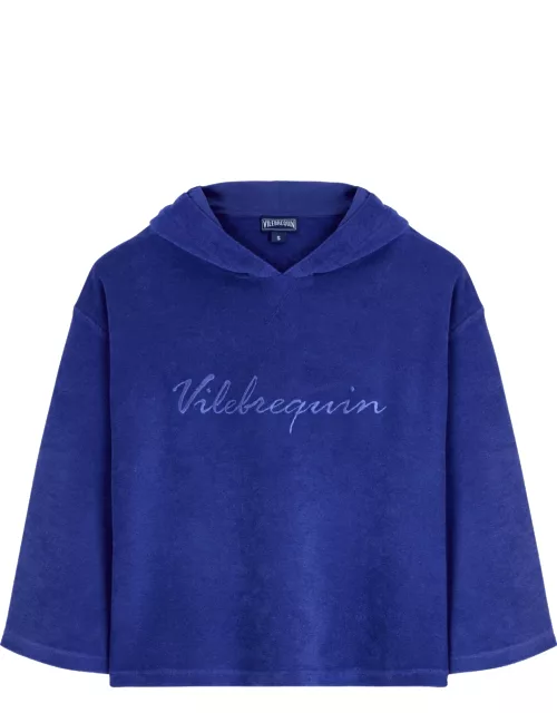 Women Terry Sweatshirt Solid - Sweater - Fabiola - Blue