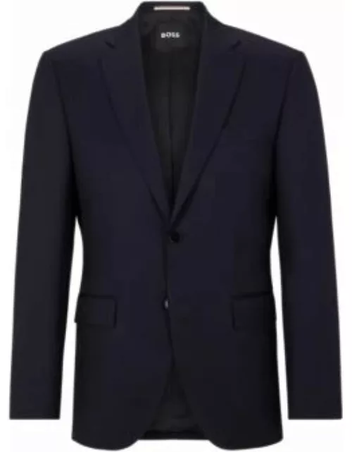 Single-breasted jacket in virgin-wool serge- Dark Blue Men's Sport Coat