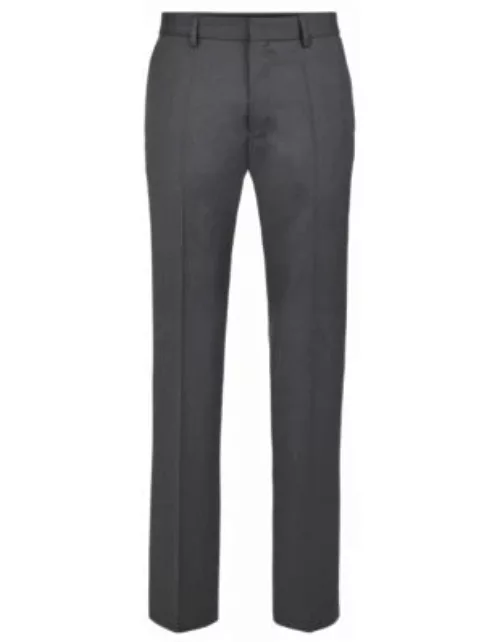 Regular-fit trousers in wool serge- Dark Grey Men's Business Pant