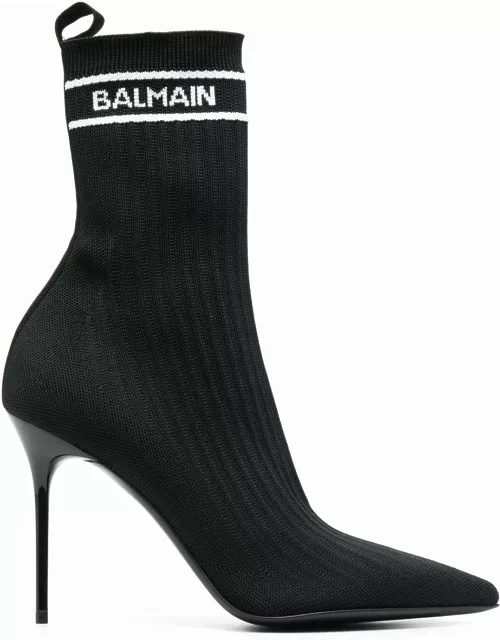 BALMAIN WOMEN Skye 95mm ankle boots Black