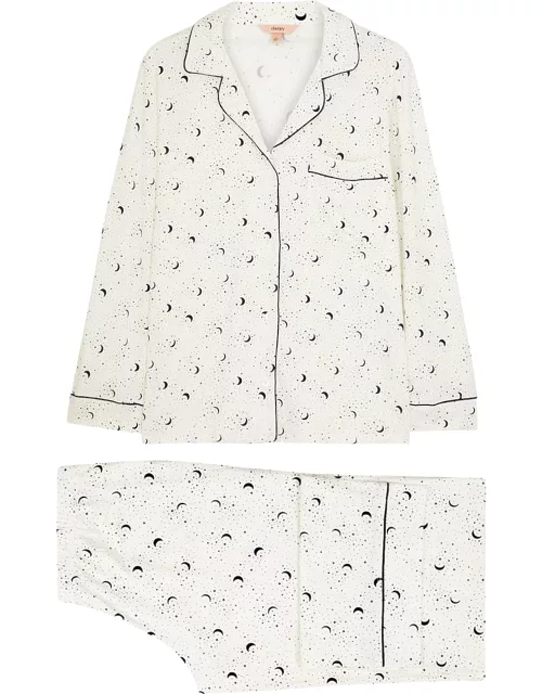 Eberjey Giselle Printed Stretch-jersey Pyjama Set - White
