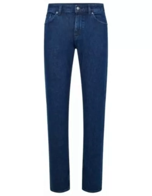Regular-fit jeans in blue comfort-stretch denim- Blue Men's Jean