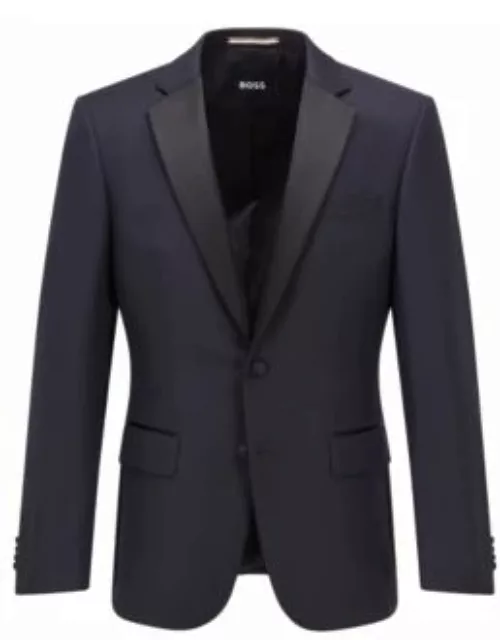 Tuxedo jacket in virgin-wool serge- Dark Blue Men's Sport Coat