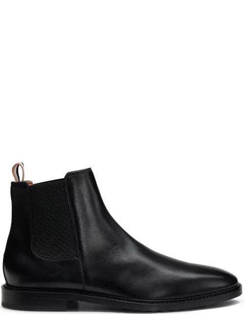 BOSS Leather Chelsea Boots Black