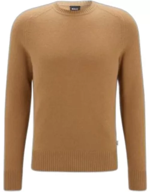 Crew-neck sweater in cashmere- Beige Men's Sweater