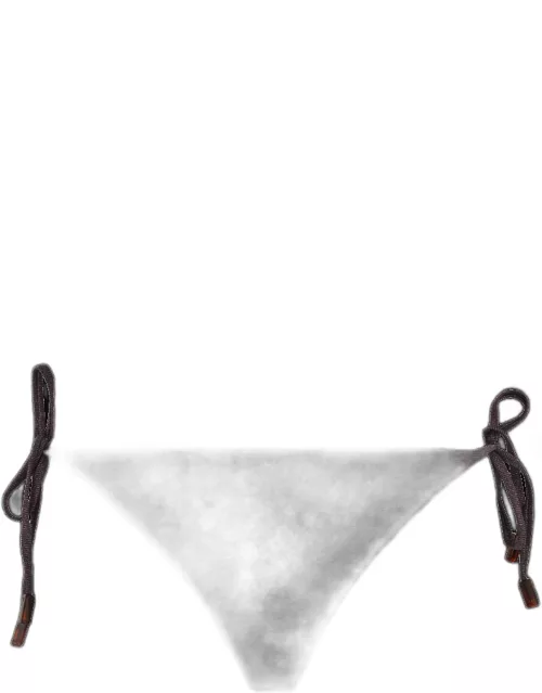 Women Side-tie Bikini Bottoms Changeant Shiny - Swimming Trunk - Flore - Red