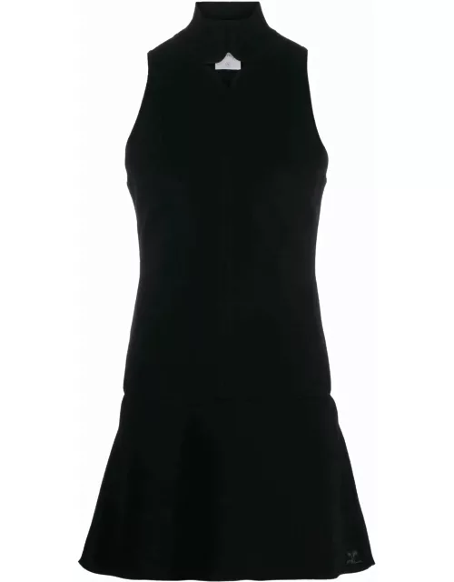 COURRÉGES WOMEN Diamond Neck Dress Black