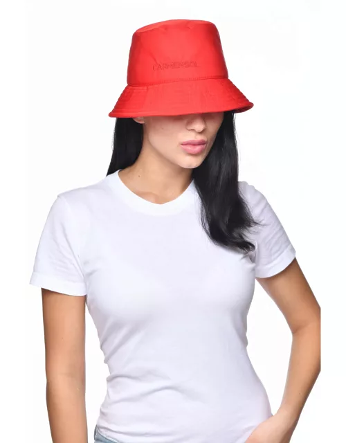 Raquel nylon bucket hat - S Red