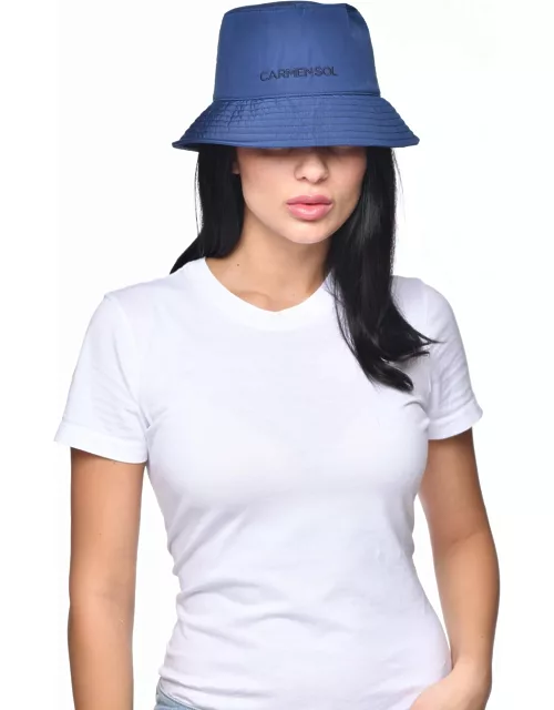 Raquel nylon bucket hat - S Navy Blue