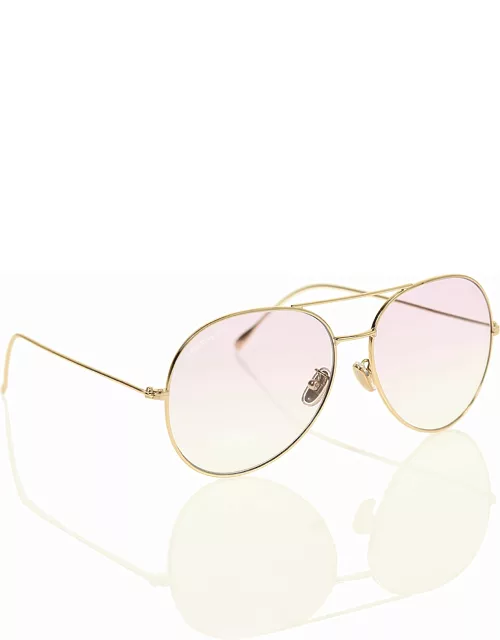 Gold Aviator sunglasses - Gradient Violet Mediu