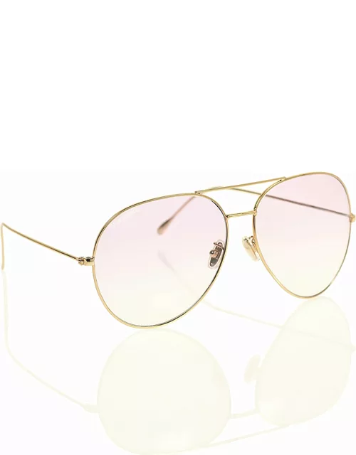 Gold Aviator sunglasses - Gradient Violet Large