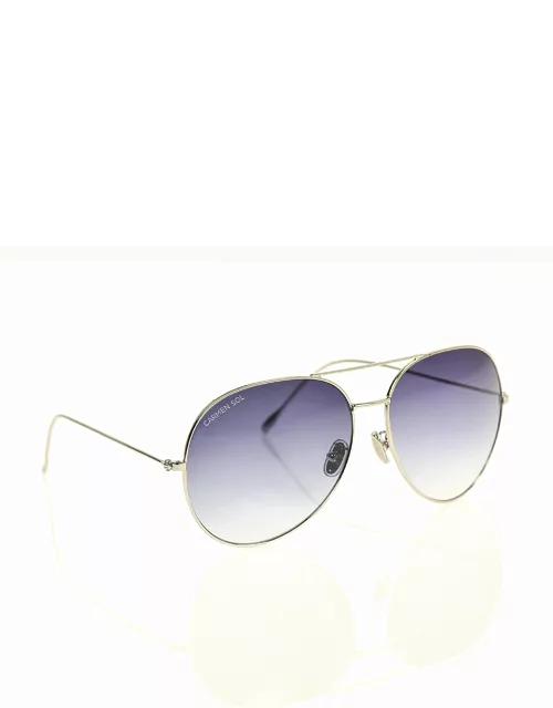 Silver Aviator sunglasses - Gradient Dark Gray Mediu