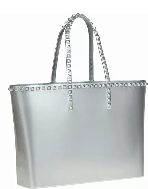 Angelica Large Tote - Metallic Jelly - Silver