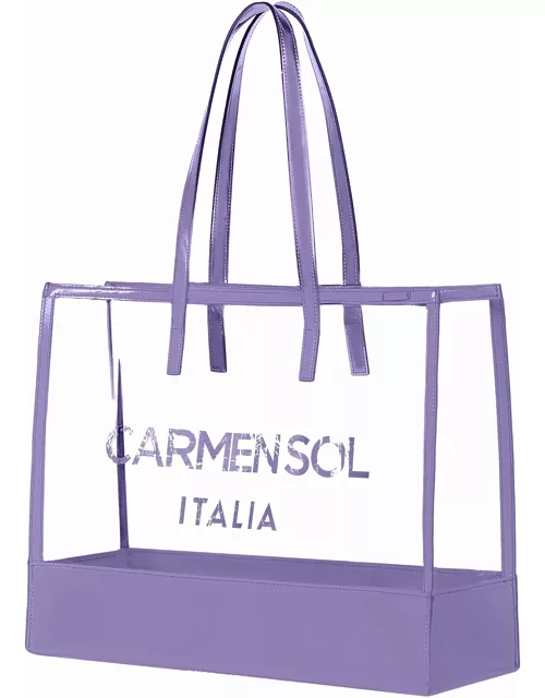 Taormina Clear Large Tote - Violet