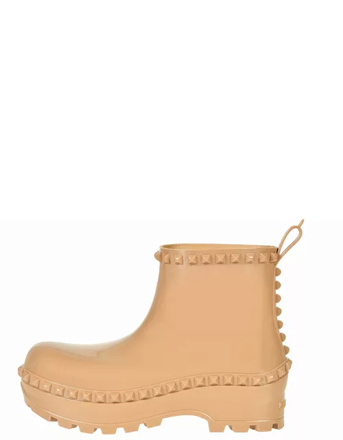 Graziano Jelly Studded Boots - Nude