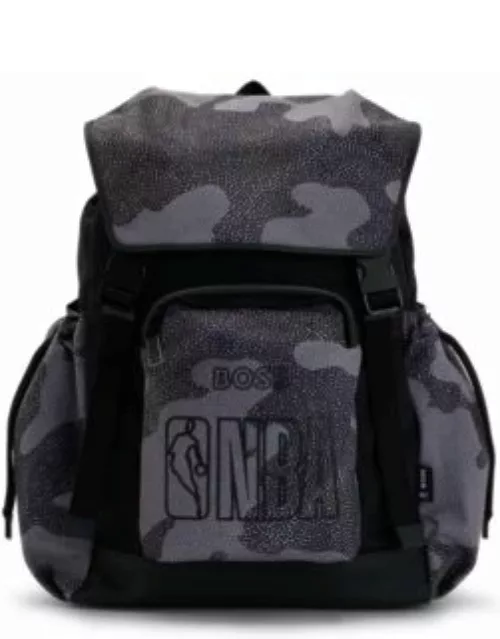 Camouflage-print backpack with collaborative branding- NBA Generic Men's Backpack