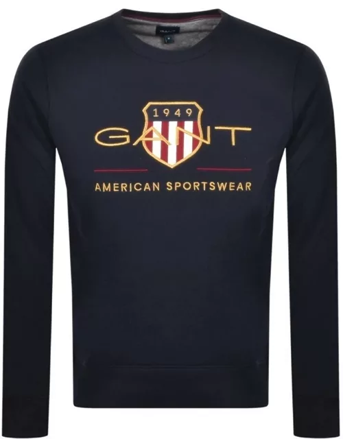 Gant Archive Shield Logo Sweatshirt Navy