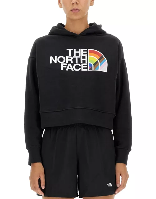 the north face sweatshirt with logo print