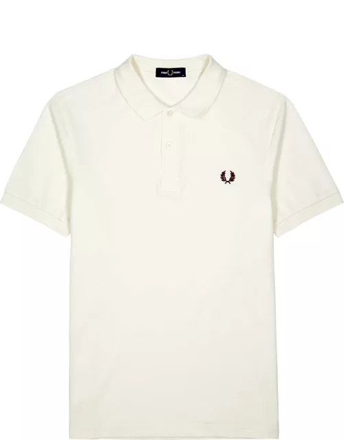 Fred Perry Logo-embroidered Piqué Cotton Polo Shirt - Ecru