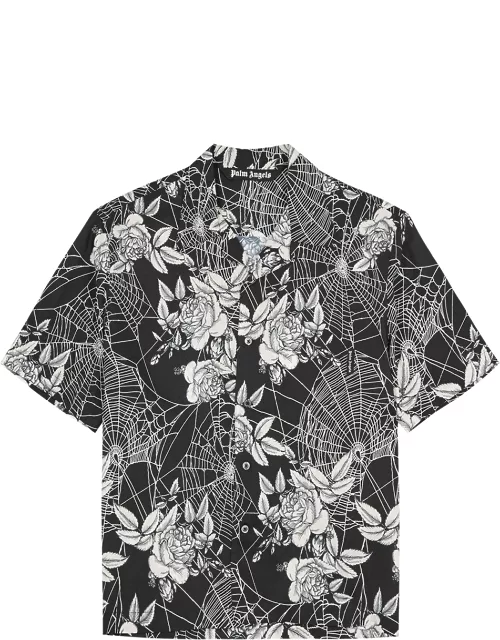 Palm Angels Printed Satin Shirt - Black