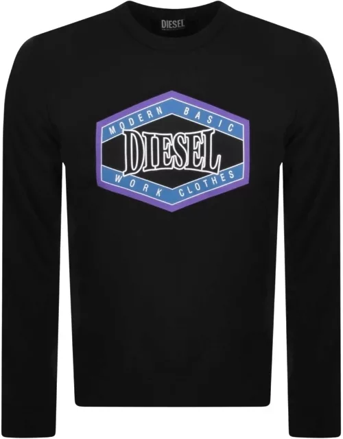 Diesel S Ginn K27 Logo Sweatshirt Black