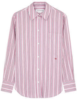 Victoria Beckham Striped Cotton Shirt - Pink