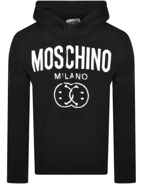 Moschino Logo Knit Hoodie Black