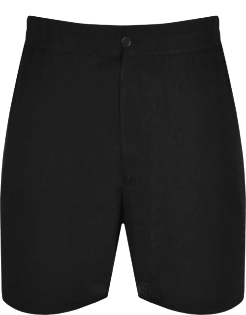 Moschino Repeat Logo Shorts Black