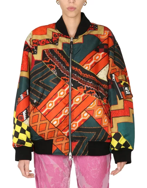 etro patchwork bomber jacket