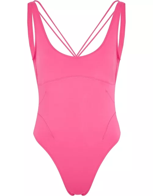 Jacquemus Le Maillot Signature Logo Swimsuit, Swimsuit, Pink