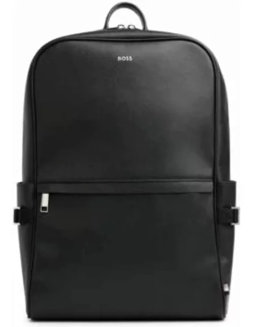 Backpack with signature stripe and logo detail- Black Men's Backpack